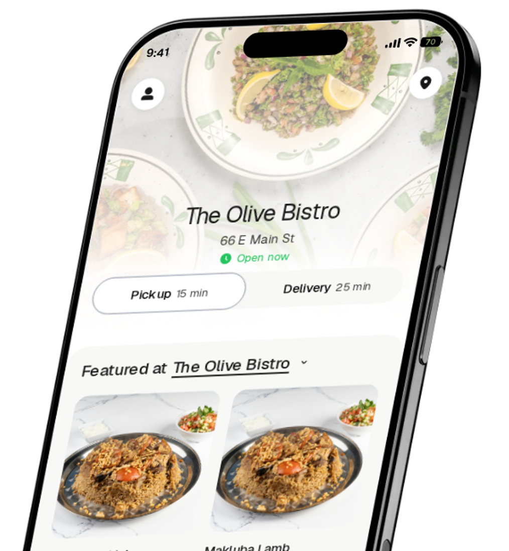 The Olive Bistro app preview