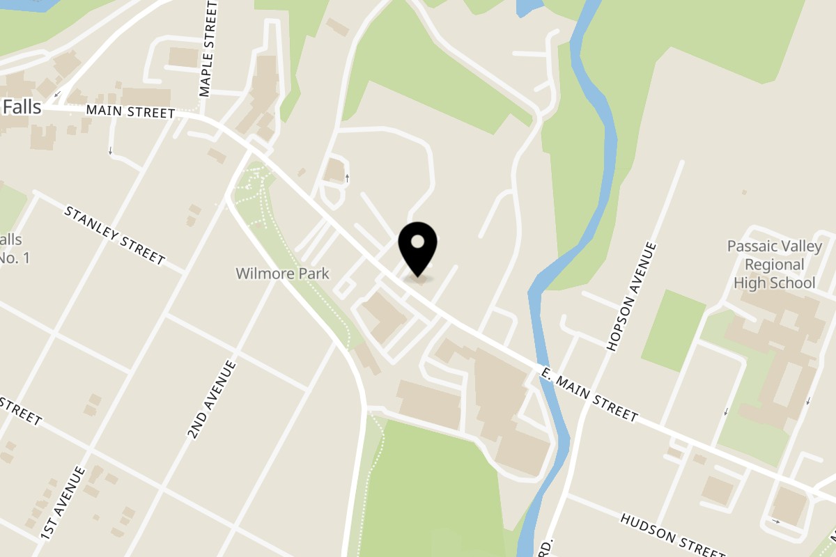 Map showing the location of The Olive Bistro Little Falls Township on 66 E Main St in Little Falls Township